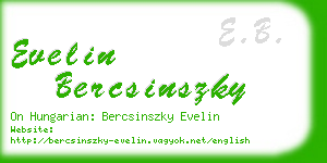 evelin bercsinszky business card